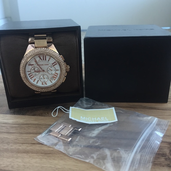 LIKE NEW TAGS Michael Kors Camille Rose Gold Watch main image 8